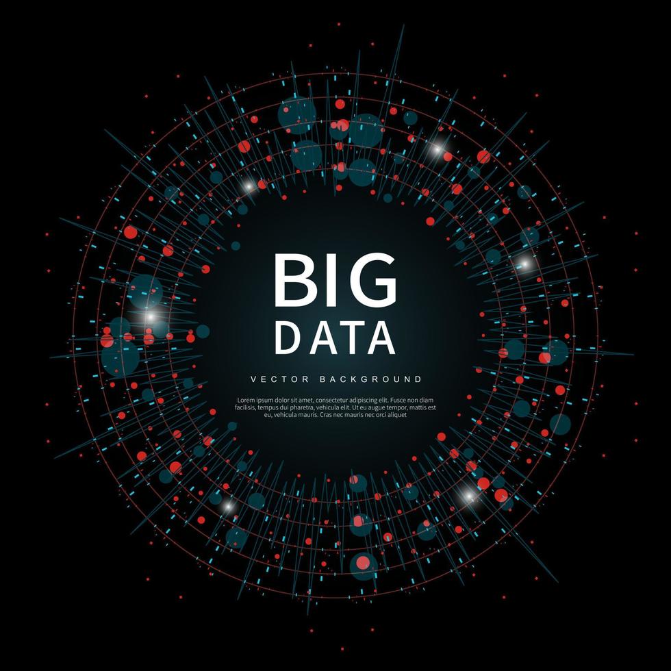 big data van toekomstige technologieën, computer gegenereerde abstracte achtergrond vector