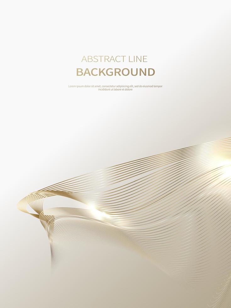 abstracte achtergrond van luxe gouden lijnen, brochure, posterachtergrond vector