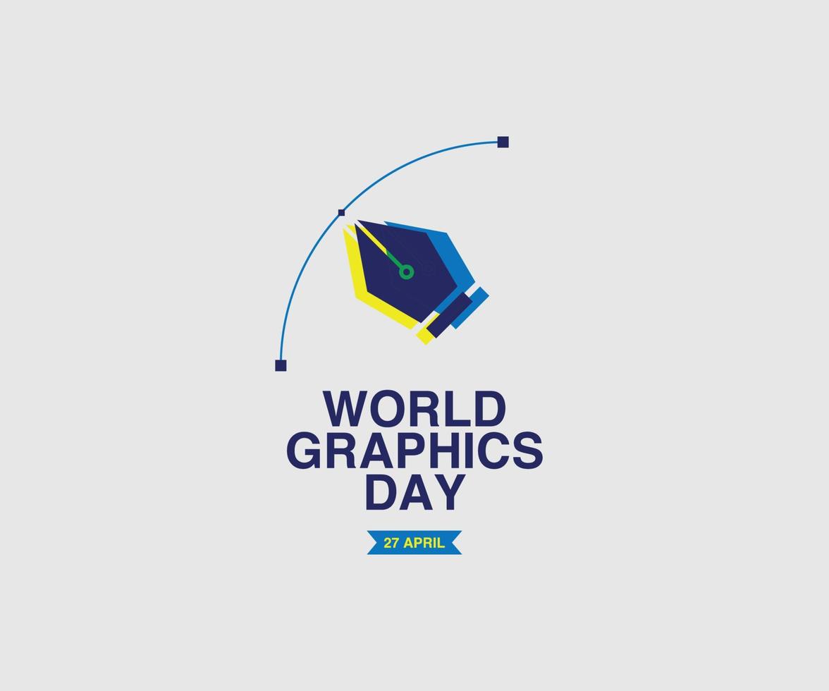 wereld grafische dag met cursor vector