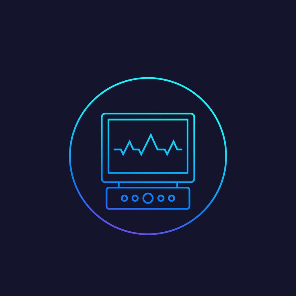 elektrocardiogram vector lijn icoon