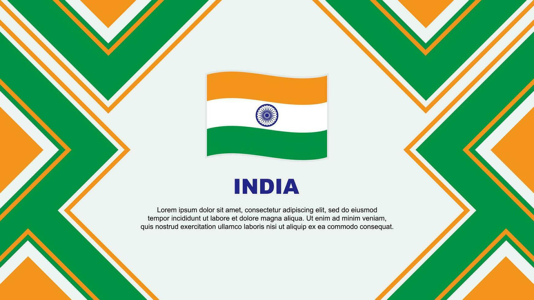 Indië vlag abstract achtergrond ontwerp sjabloon. Indië onafhankelijkheid dag banier behang vector illustratie. Indië vector