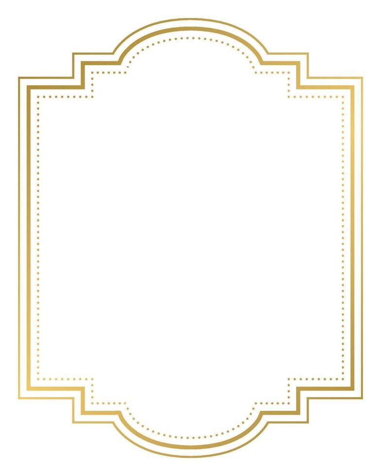 luxe gouden meetkundig vorm kader illustratie vector