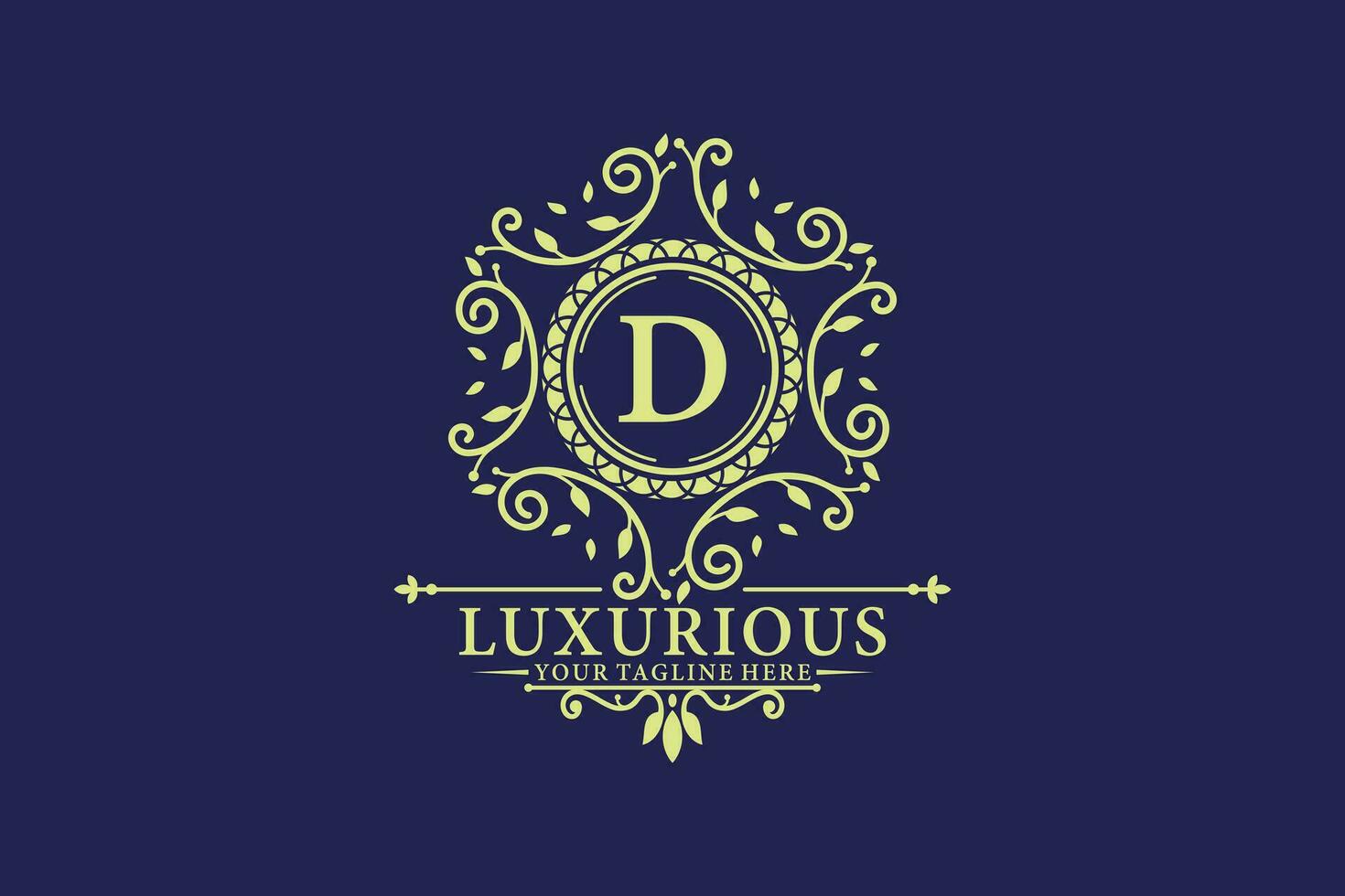 luxe logo ontwerp met eerste brief voor merk naam vector