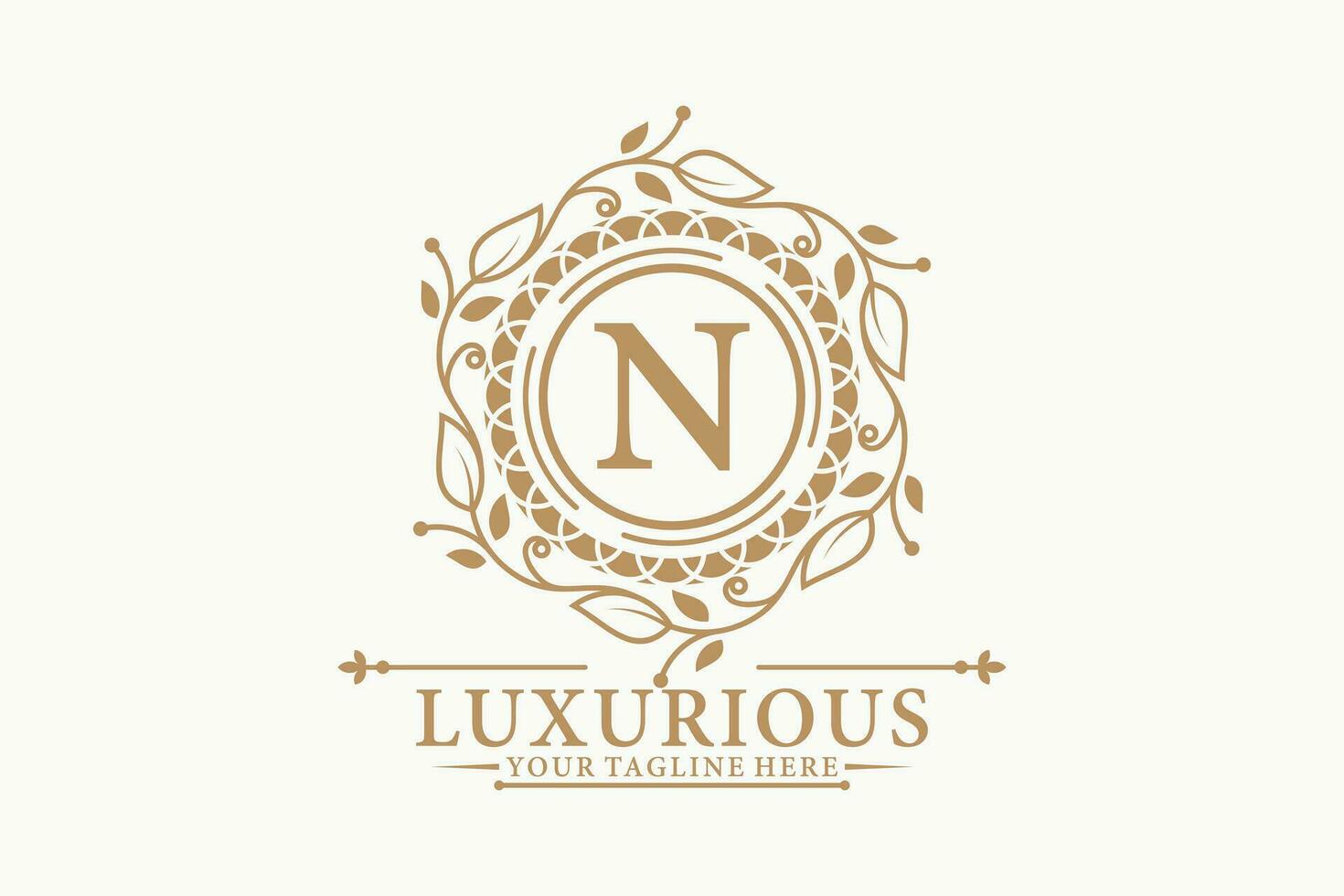 luxe logo ontwerp met eerste brief voor merk naam vector