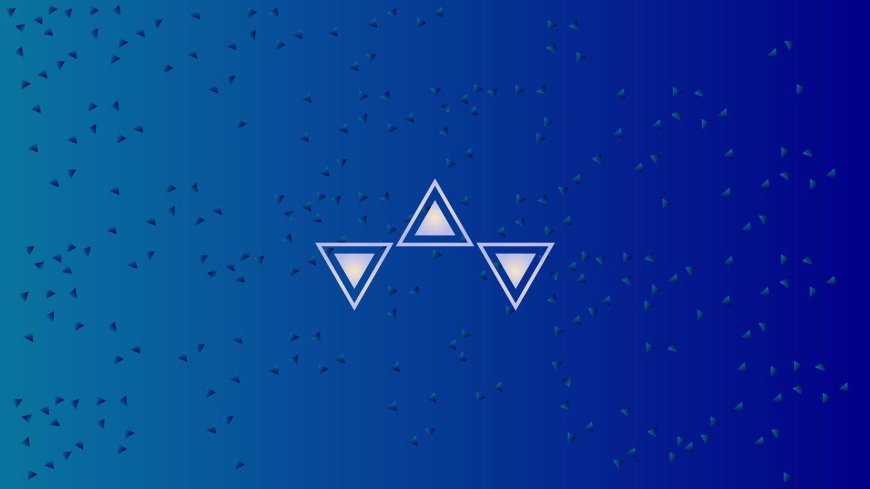blauw abstract behang met driehoek ornament vector
