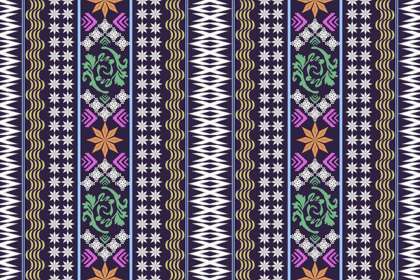 etnisch figuur aztec borduurwerk stijl. meetkundig ikat oosters traditioneel kunst Patroonontwerp voor etnisch achtergrond,behang,mode,kleding,verpakking,stof,afbeelding,vector illustratie vector