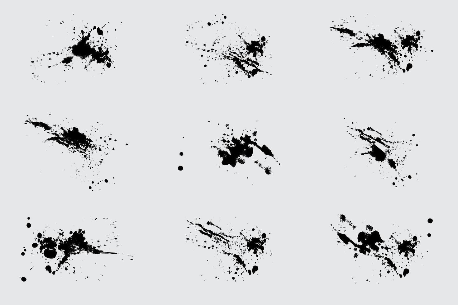 set van abstracte grunge inkt splat in vector eps 10