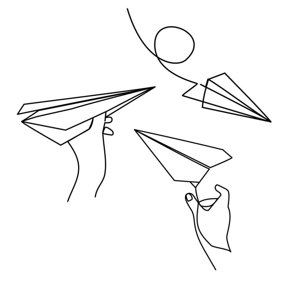 papieren vliegtuig illustratie vector