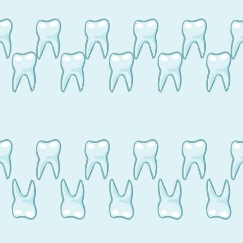 Witte tanden op blauwe achtergrond. vector