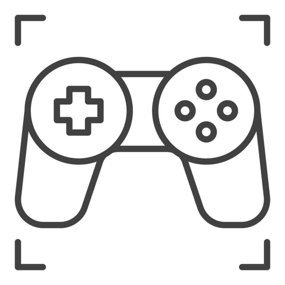 videogame controleur vector draadloze gamepad voor gamer lineair icoon of symbool