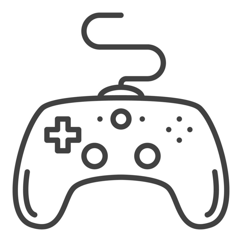 gamepad voor computer vector gamer controlerend apparaat icoon of symbool in dun lijn stijl