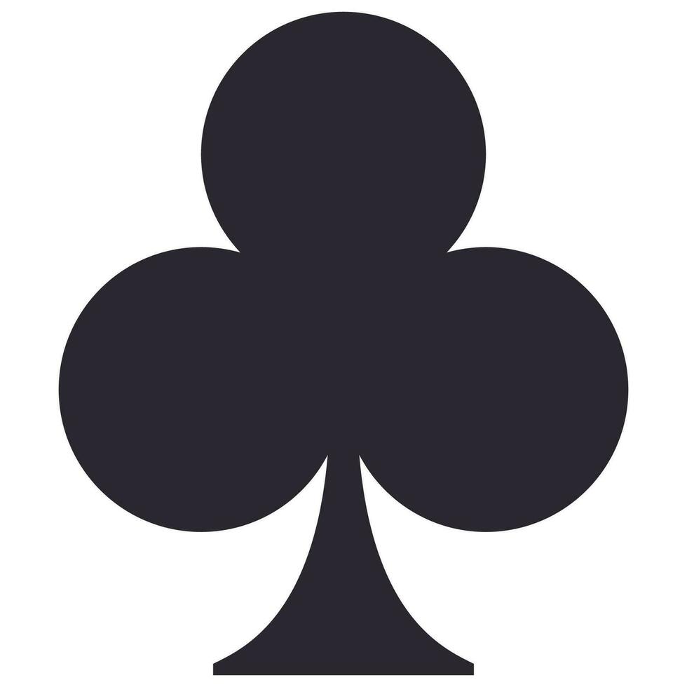 illustratie van spelen kaart Clubs symbool geïsoleerd Aan wit achtergrond. vector