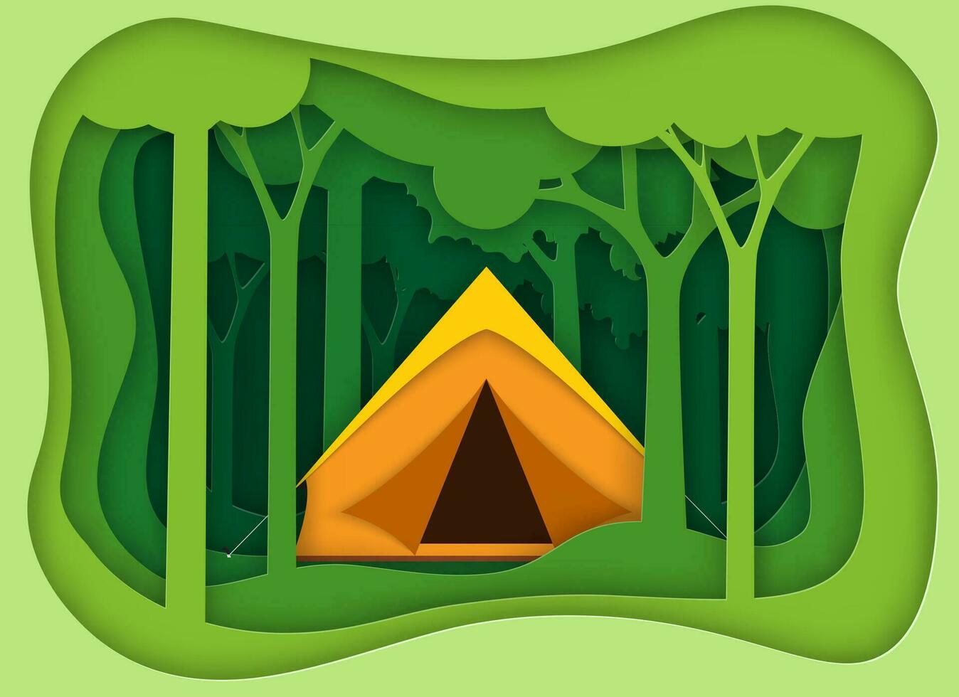 pape zomer landschap. achtergrond voor zomer kamp, natuur toerisme, camping ontwerp concept. vector