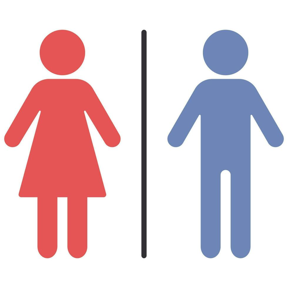 mannen en vrouw icoon geïsoleerd Aan wit achtergrond. vector
