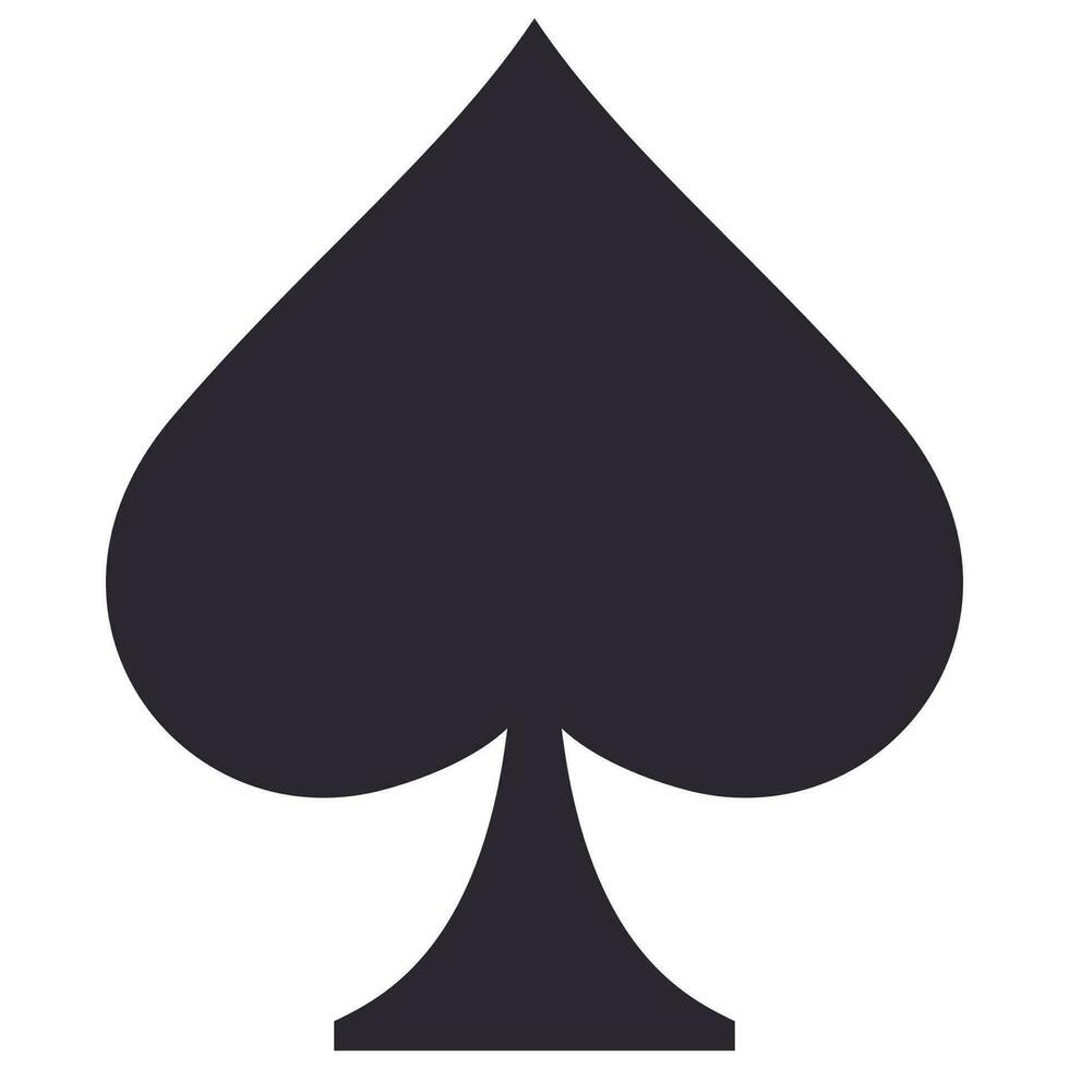 illustratie van spelen kaart schoppen symbool geïsoleerd Aan wit achtergrond. vector