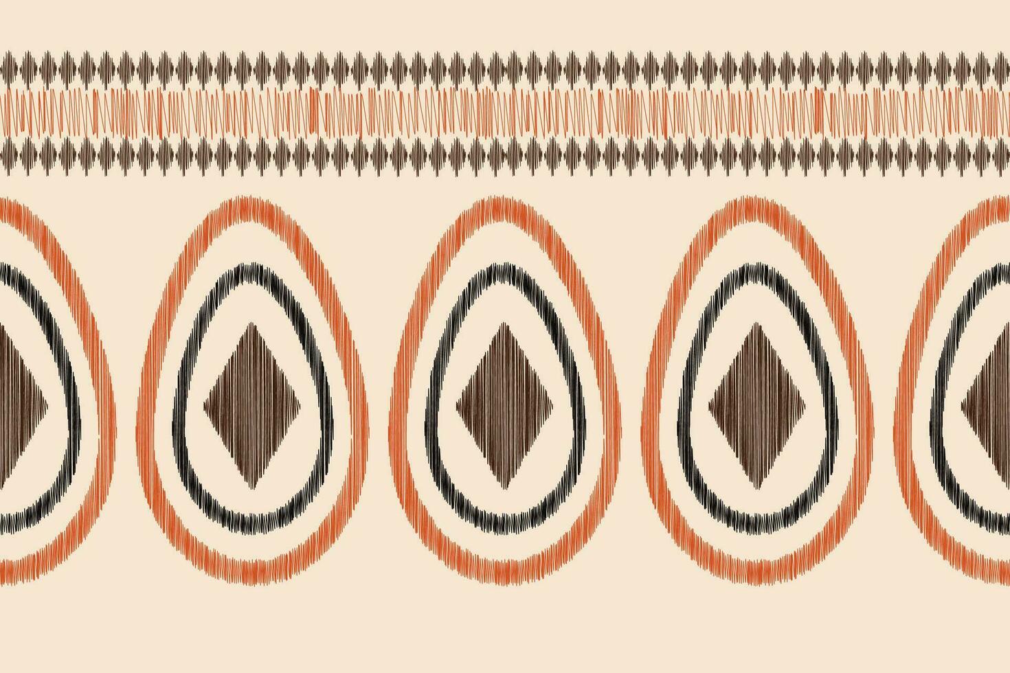 etnisch ikat kleding stof patroon meetkundig stijl.afrikaans ikat borduurwerk etnisch oosters patroon bruin room achtergrond. abstract,vector,illustratie.textuur,kleding,lijst,decoratie,tapijt,motief. vector