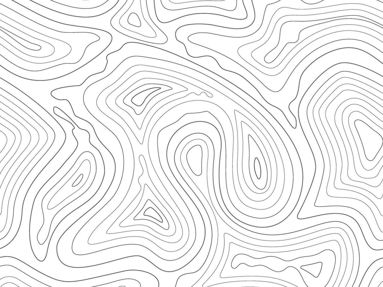 topografisch contour lijnen kaart naadloos patroon vector