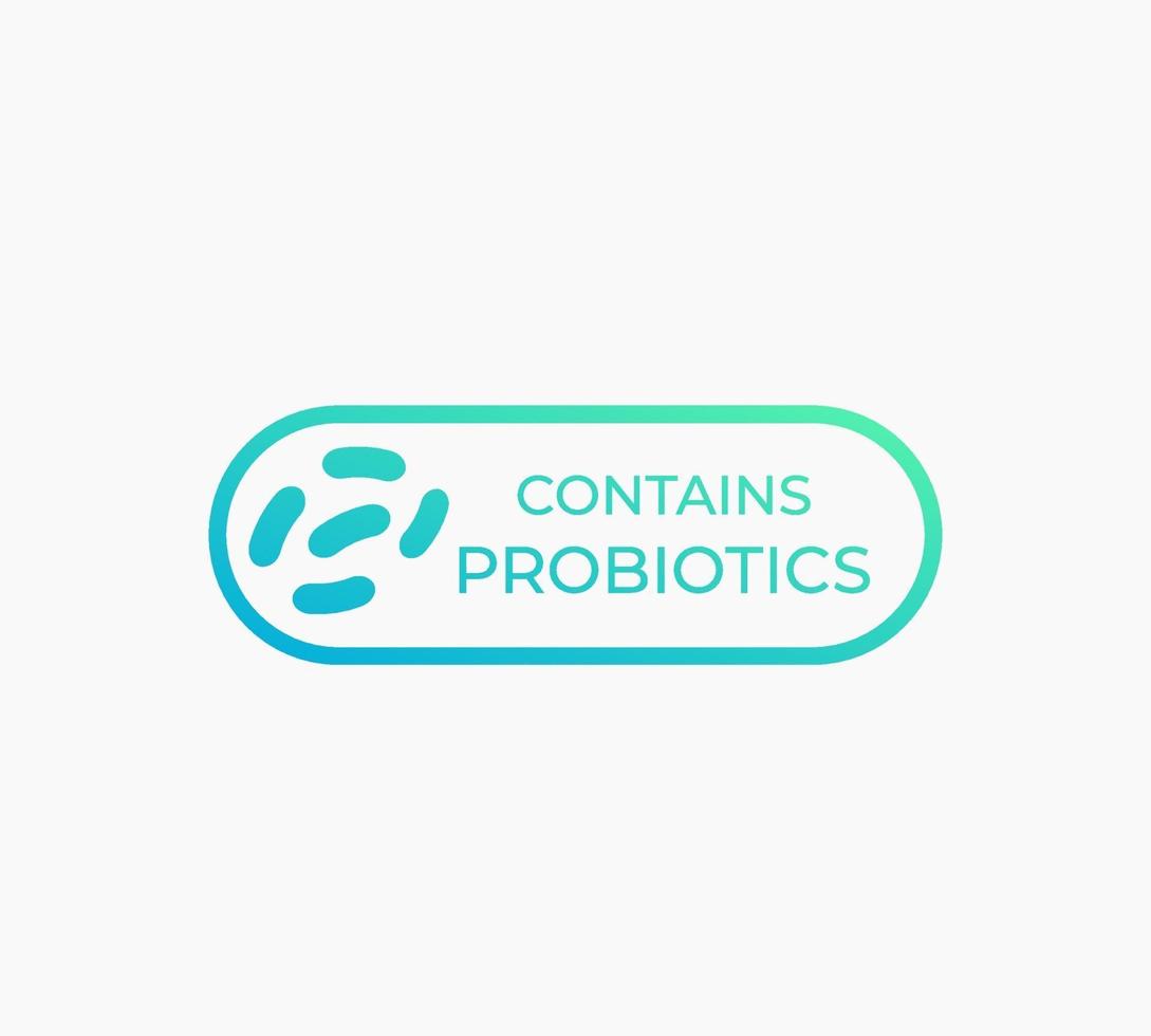 bevat probiotica vectorlabel vector