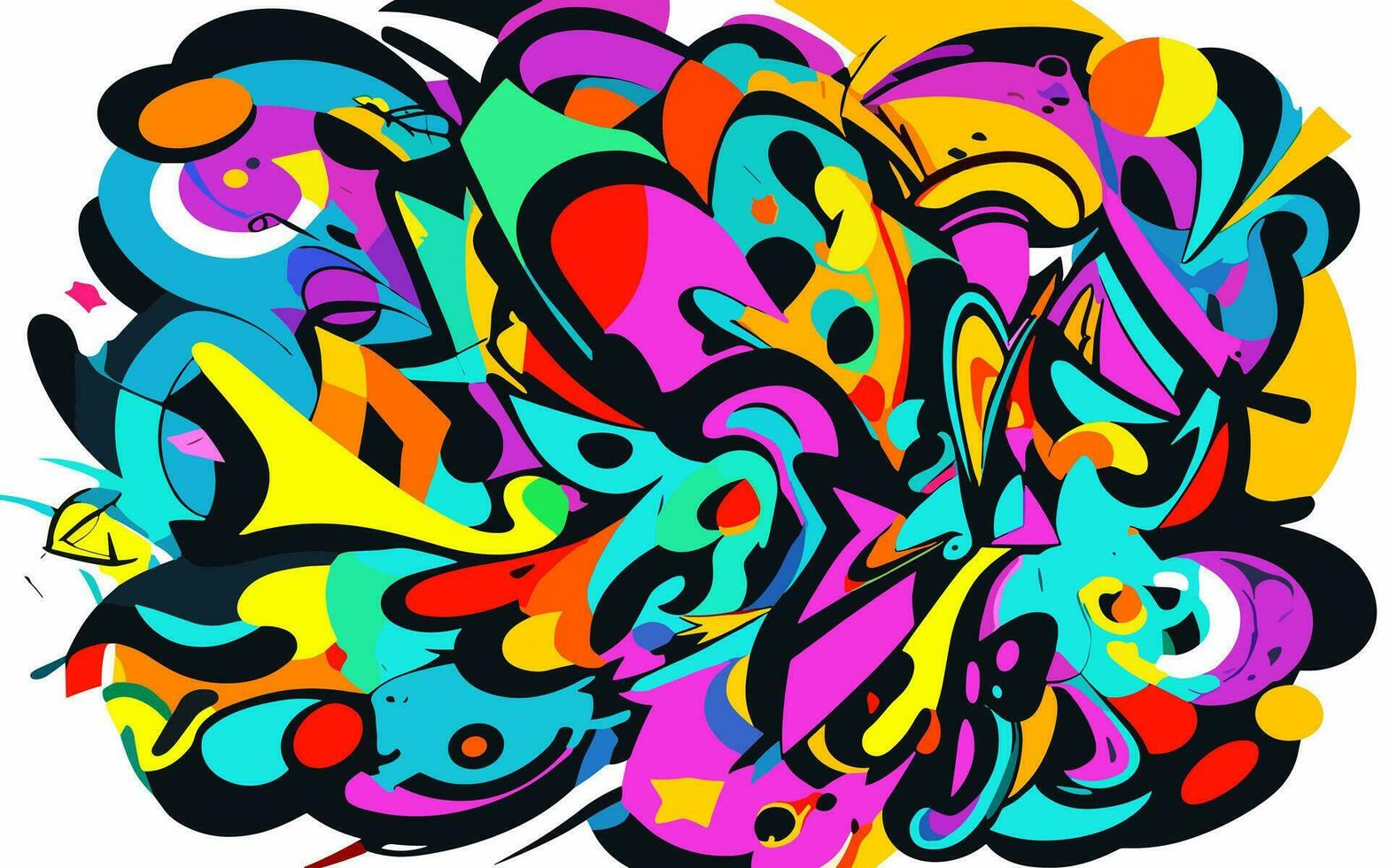 abstract achtergrond met kleurrijk graffiti stijl vector