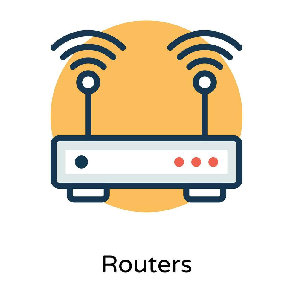 trendy wifi-router vector