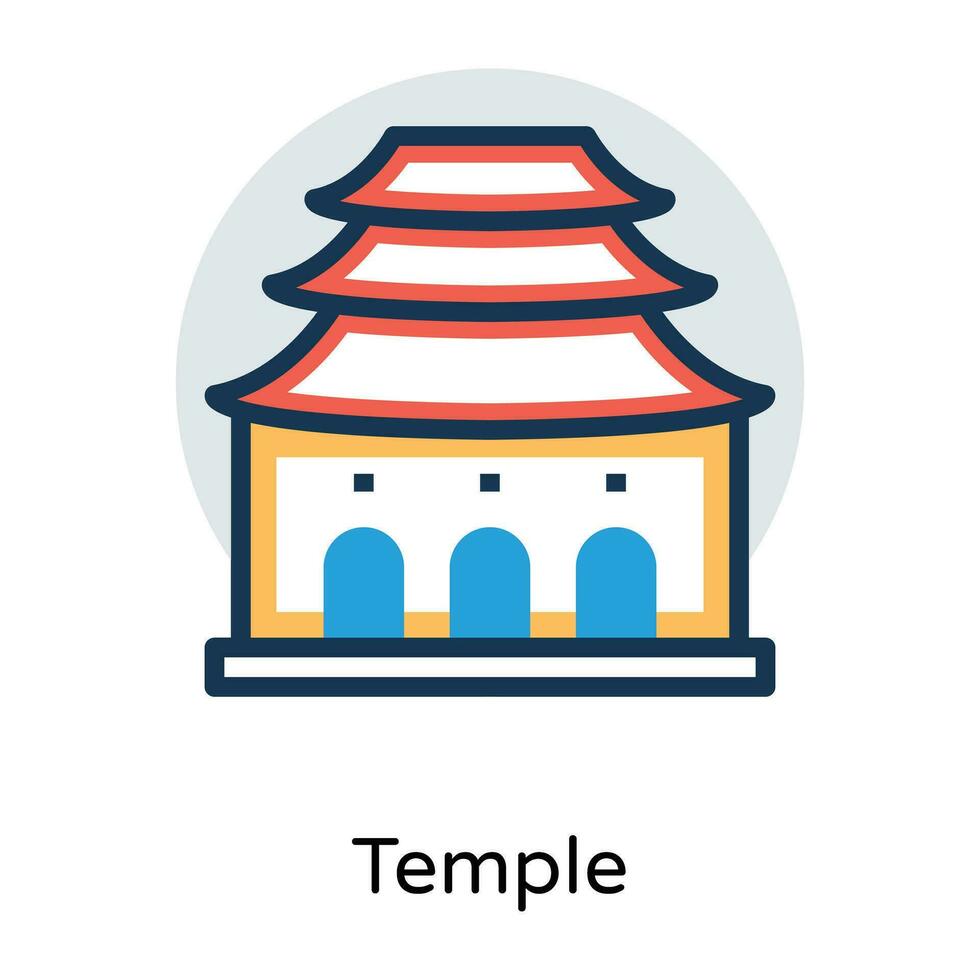 trendy tempelconcepten vector