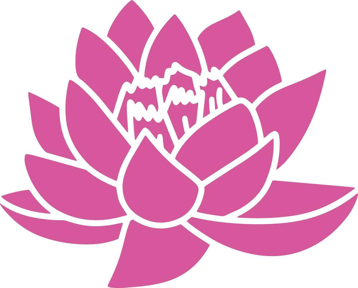 lotus bloem tekening icoon stencil vector