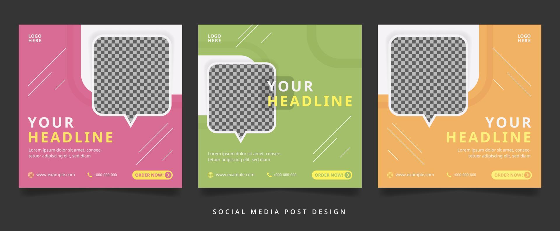 minimalistische mode-flyer of banner voor sociale media vector