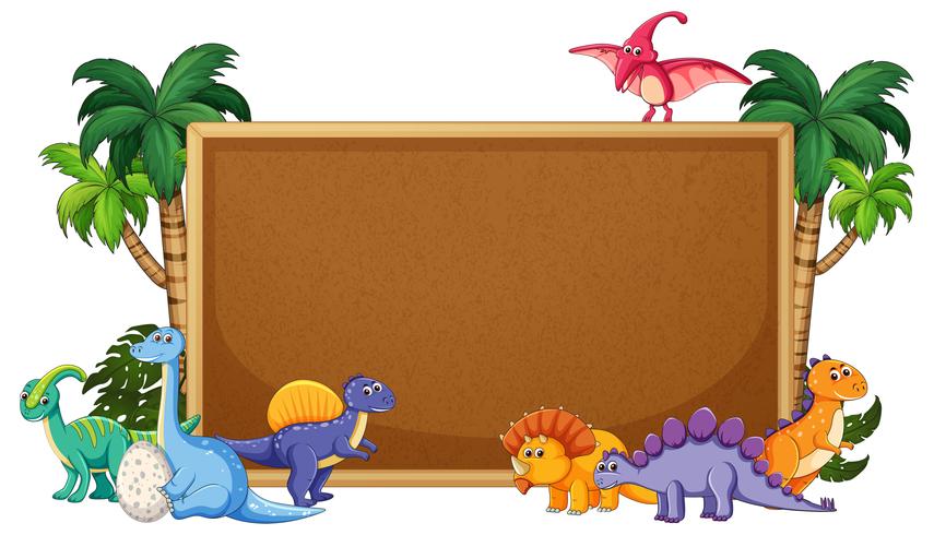 Een dinosaurus op prikbord vector