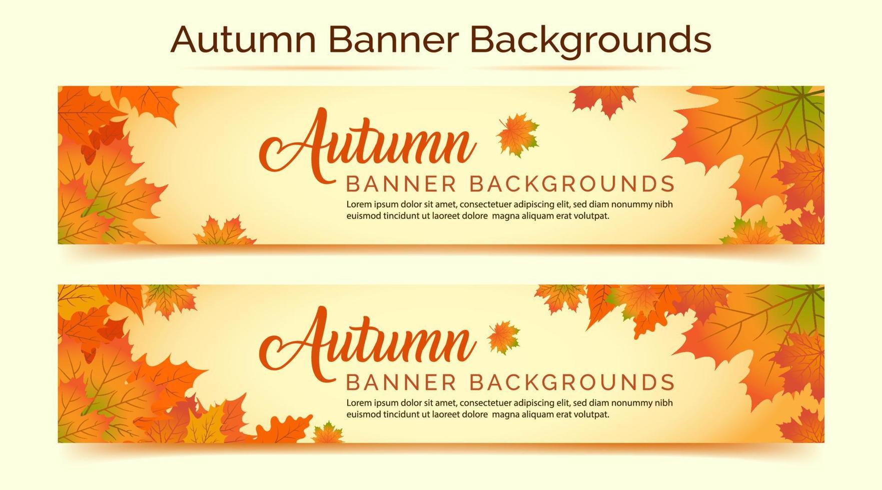 herfst achtergrond, herfstbladeren achtergrond, herfst banner achtergronden vector