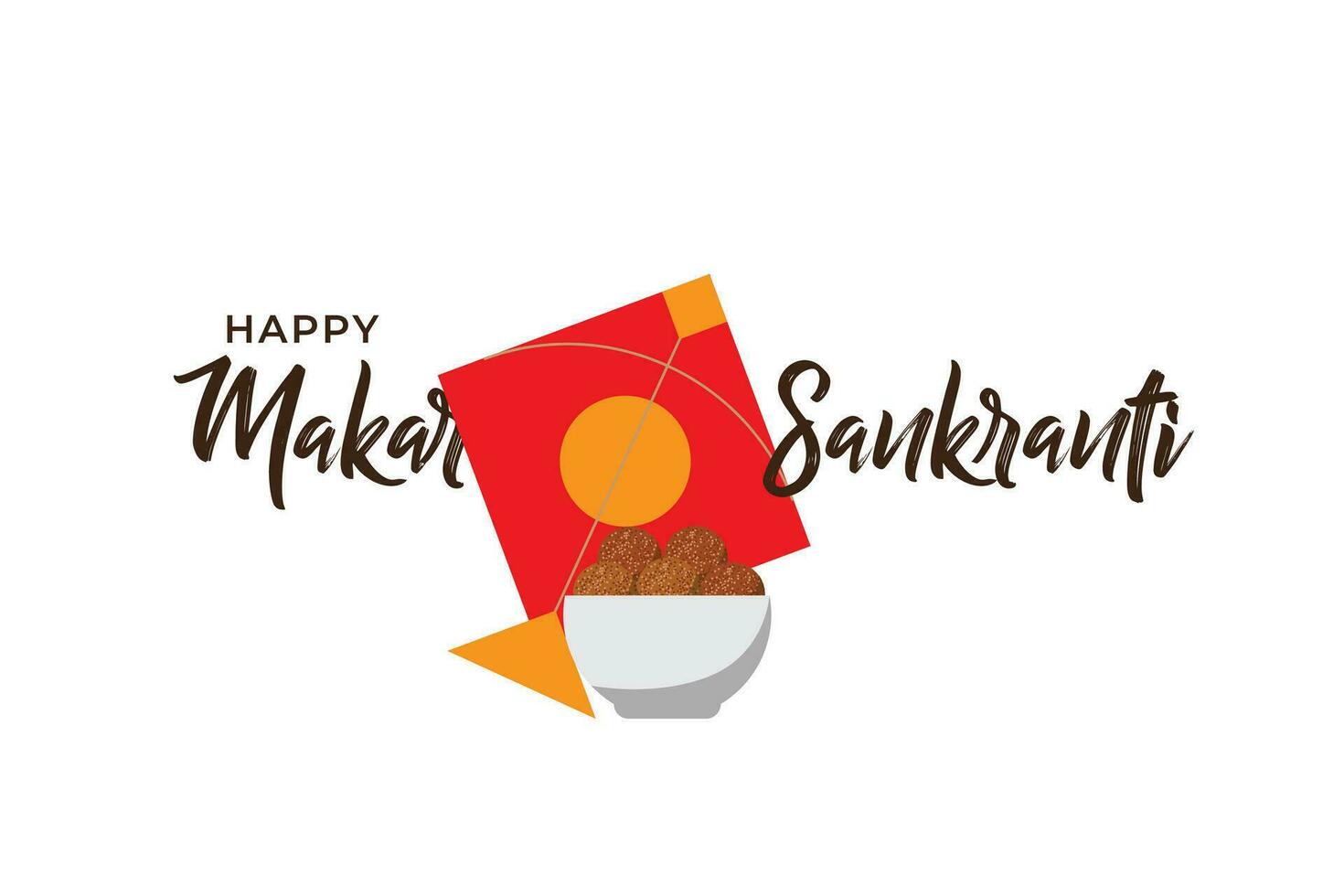 vrij vector gelukkig makar sankranti festival