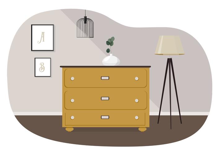 Vector woonkamer illustratie