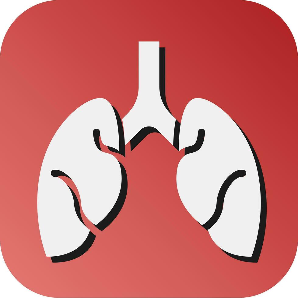 longen vector glyph helling achtergrond icoon voor persoonlijk en reclame gebruiken.