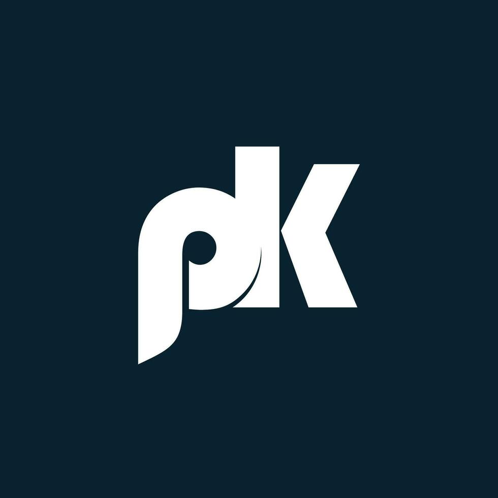 pk logo. bedrijf logo. monogram ontwerp. brieven p en k. vector