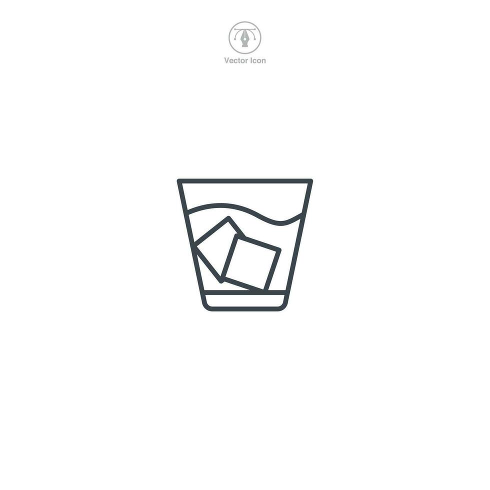 whisky glas icoon symbool vector illustratie geïsoleerd Aan wit achtergrond