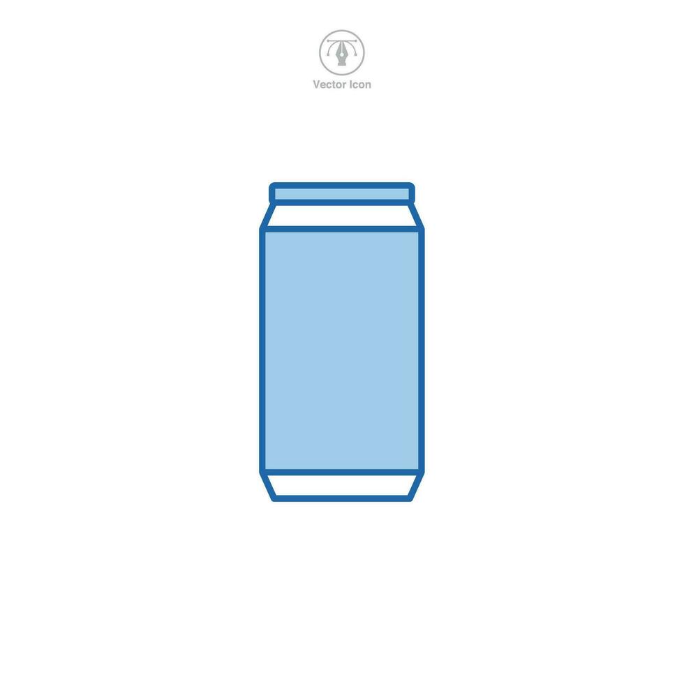 Frisdrank kan icoon symbool vector illustratie geïsoleerd Aan wit achtergrond