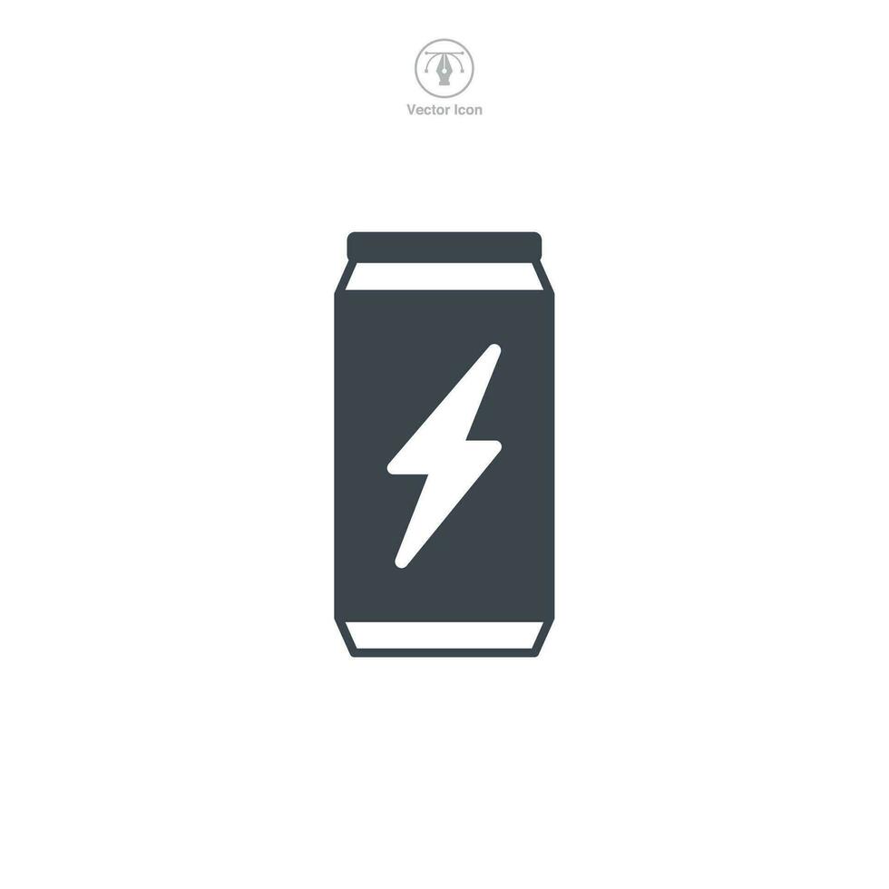 energie drinken kan icoon symbool vector illustratie geïsoleerd Aan wit achtergrond