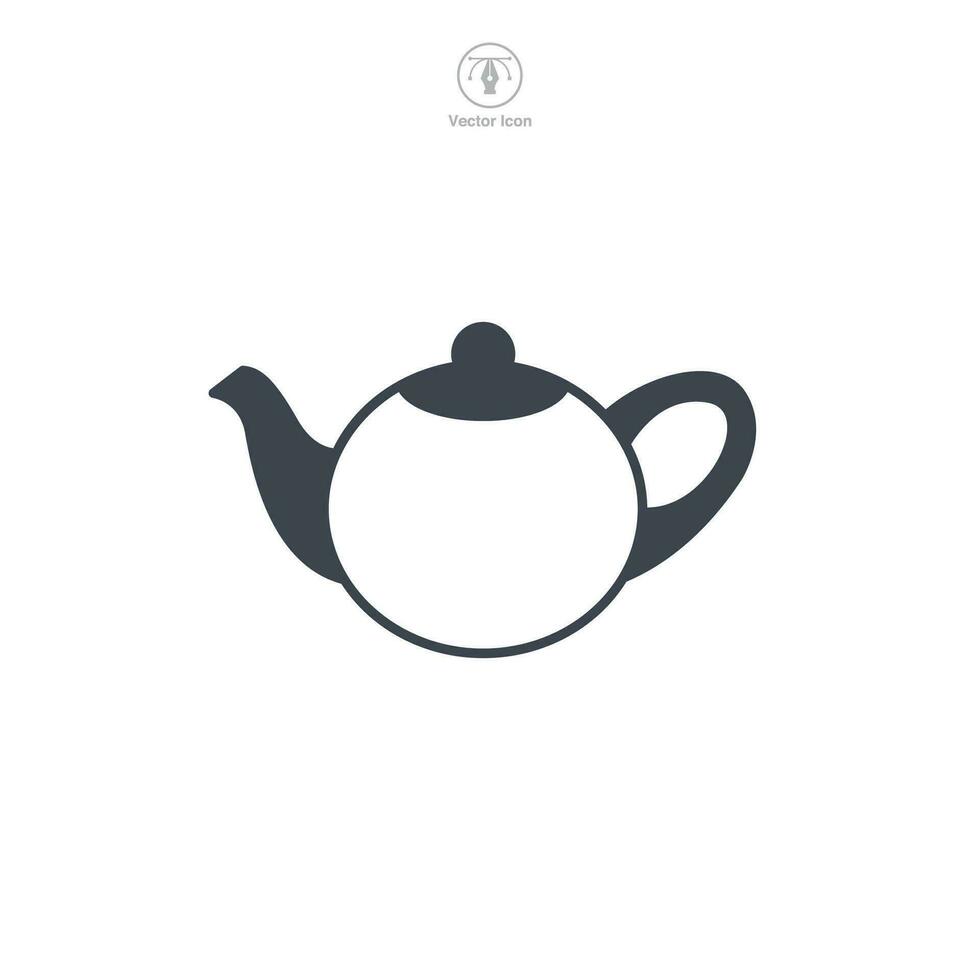 thee pot icoon symbool vector illustratie geïsoleerd Aan wit achtergrond