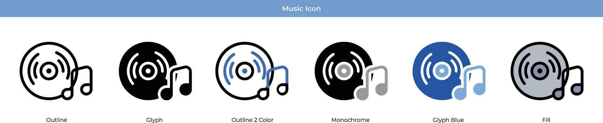 muziek- nieuw jaar icoon reeks vector