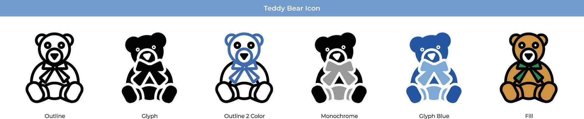 teddybeer icoon vector