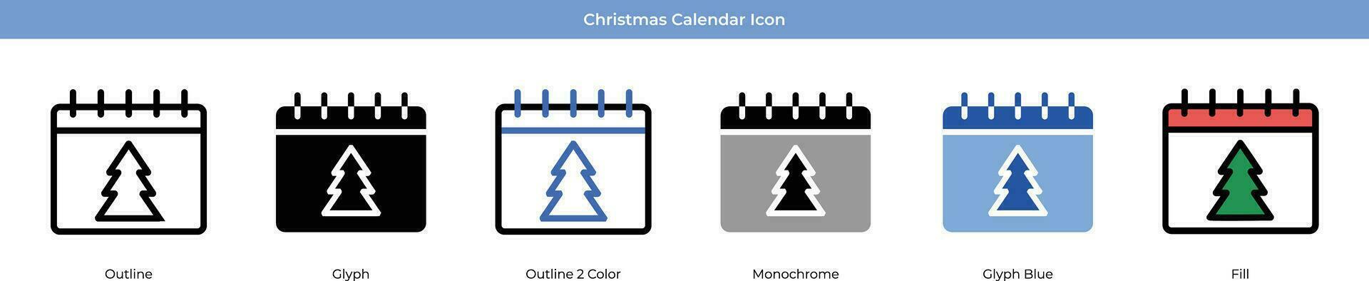 kerst kalender icoon vector