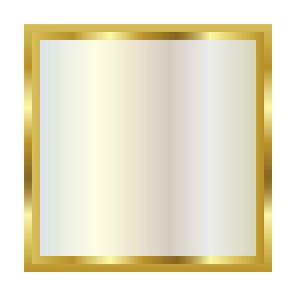rechthoek gouden kader grens vector