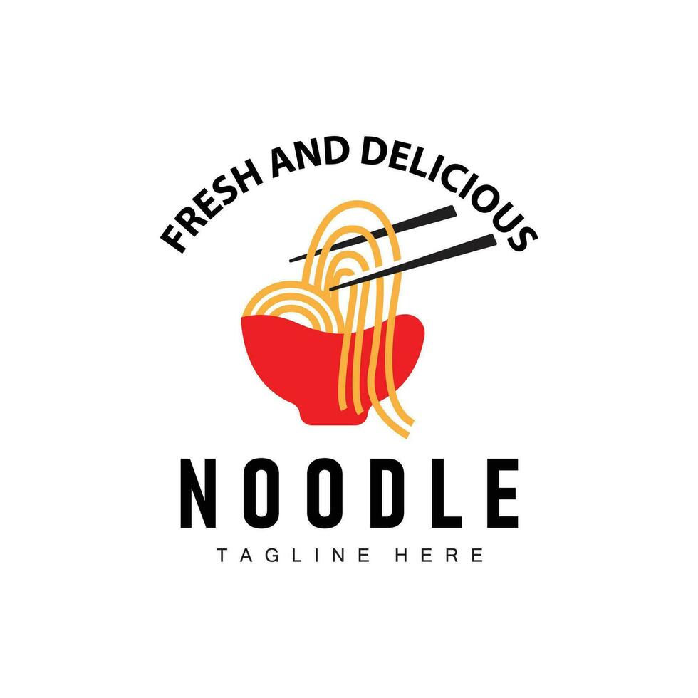 ramen noodle logo gemakkelijk noodle en kom ontwerp inspiratie Chinese voedsel sjabloon illustratie vector