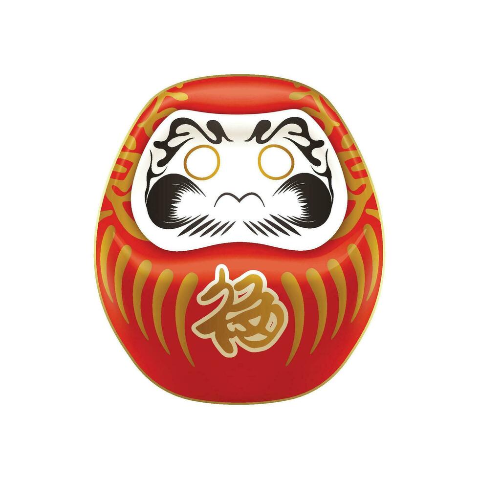 vector Daruma Japans wens pop Aan wit