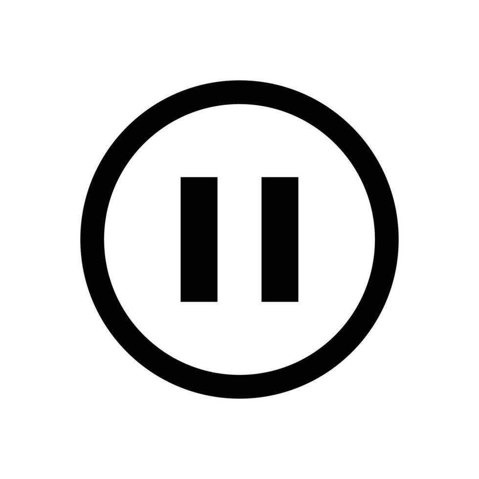 pauze icoon vector symbolen, teken geïsoleerd Aan wit achtergrond ontwerp.