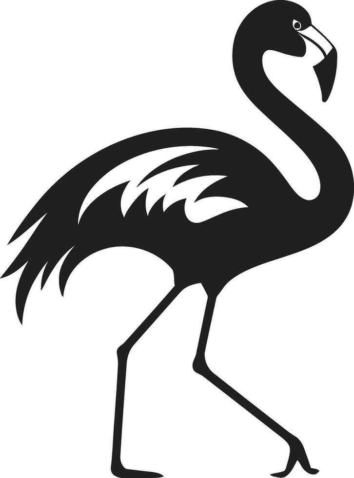 majestueus roze flamingo logo vector grafisch stralend veren flamingo embleem icoon