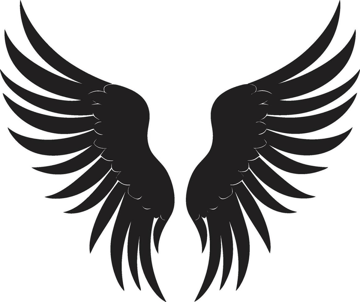 cherubijn charme Vleugels icoon ontwerp hemel- veren logo van engel Vleugels vector