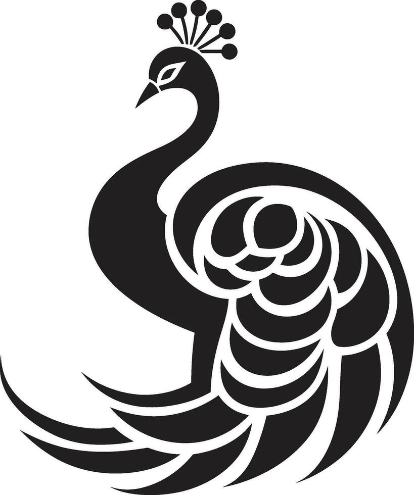 stralend regalia Pauw emblematisch icoon botanisch schittering fabriek logo vector icoon