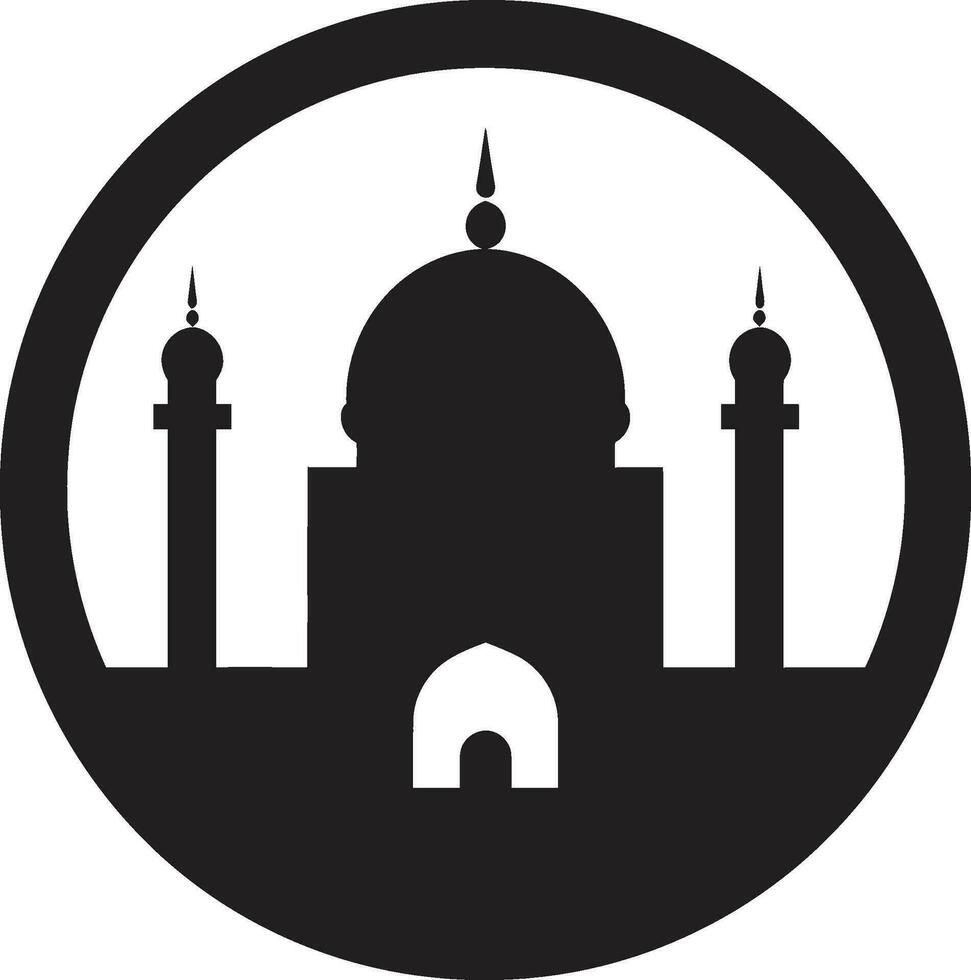 geestelijk horizon moskee logo vector geheiligd keurmerk iconisch moskee embleem