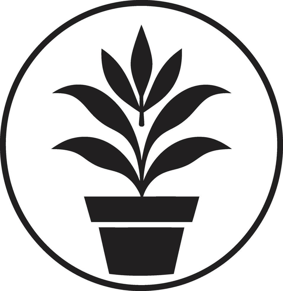 botanisch schoonheid logo vector icoon groenblijvend elegantie fabriek embleem ontwerp