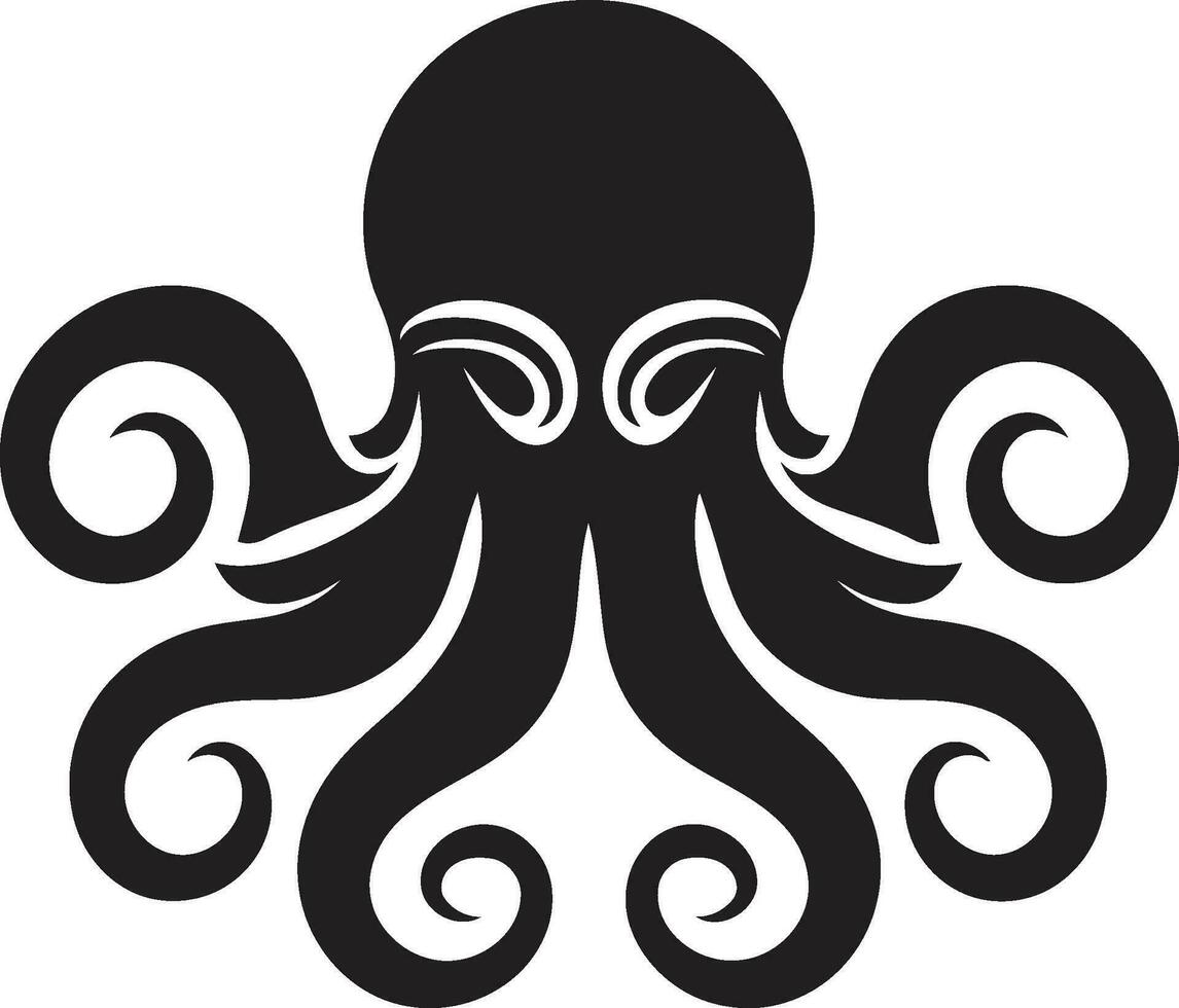 diep water geneugten Octopus icoon vector inktpot inzichten Octopus logo ontwerp